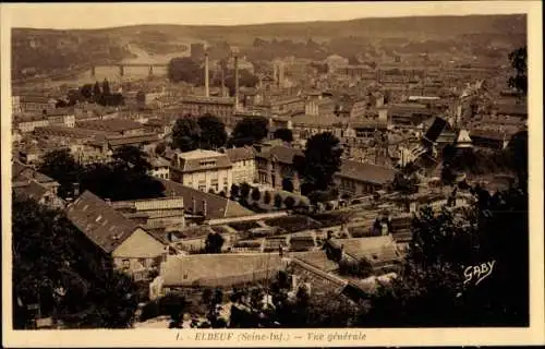 Ak Elbeuf Seine Maritime, Blick über die Dächer der Stadt