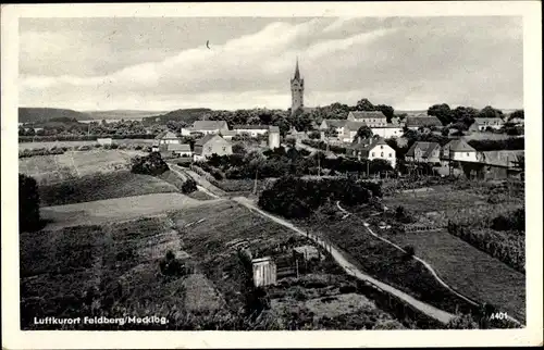 Ak Feldberg Feldberger Seenlandschaft, Panorama vom Ort