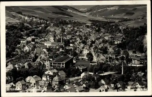 Ak Kraslice Graslitz Räumertal Reg. Karlsbad, Panoramablick auf die Stadt