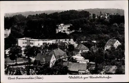 Ak Bad Freienwalde an der Oder, Waldblick zur Elisabethstraße