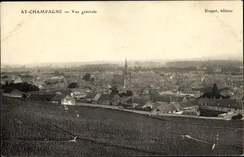 Ak Ay Champagne Marne, Gesamtansicht der Stadt