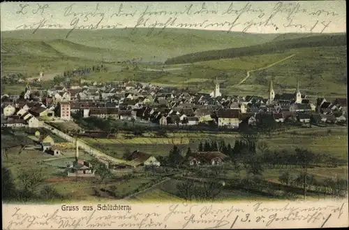 Ak Schlüchtern in Hessen, Panorama vom Ort