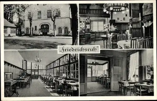 Ak Langen Geestland Niedersachsen, Gasthaus Friedrichsruh, Außen u. Innenansicht