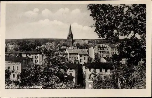 Ak Eberswalde in Brandenburg, Blick über die Dächer der Stadt