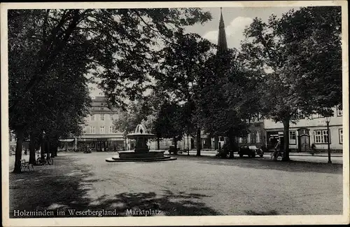 Ak Holzminden in Niedersachsen, Marktplatz