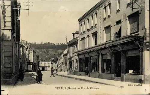 Ak Vertus Marne, Rue de Châlons