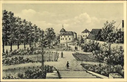 Ak Zittau in der Oberlausitz, Promenade an der großen Bastei 1846