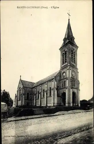 Ak Sainte Gauburge Orne, L'Église, Kirche