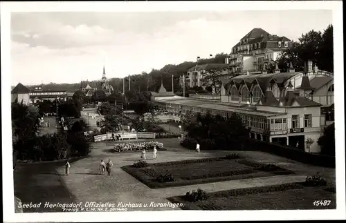 Ak Ostseebad Heringsdorf auf Usedom, Kurhaus, Kuranlagen