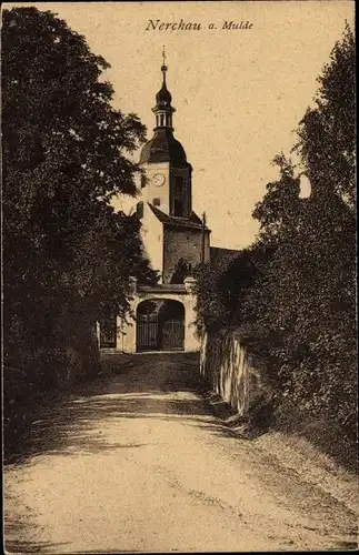 Ak Nerchau Grimma in Sachsen, Tor, Kirche