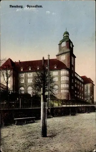 Ak Flensburg in Schleswig Holstein, Gymnasium