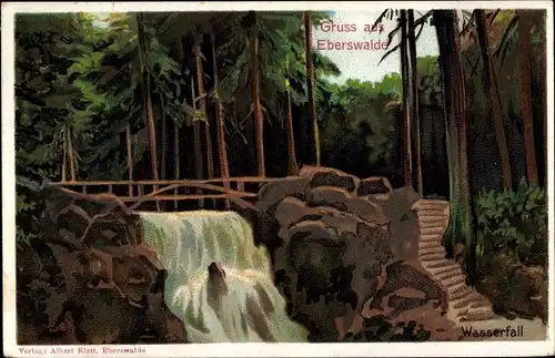 Ak Eberswalde in Brandenburg, Wasserfall