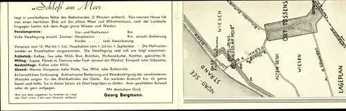 Klapp Ak Tossens Butjadingen im Kreis Wesermarsch, Hotel Schloss am Meer, Georg Bargmann