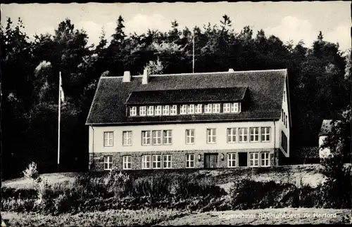 Ak Rödinghausen Preußisch Oldendorf, Jugendheim, Totalansicht, Wald