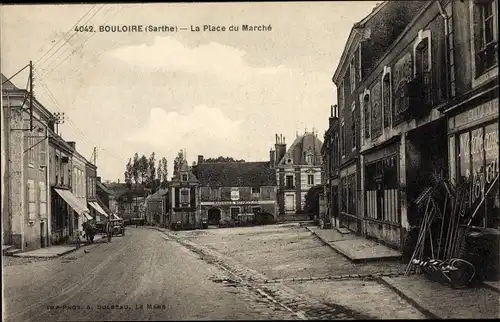 Ak Bouloire Pays de la Loire Sarthe, Place du Marché