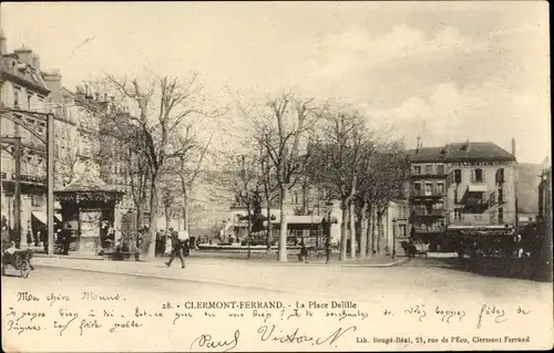 Ak Clermont Ferrand Puy de Dôme, La Place Delille