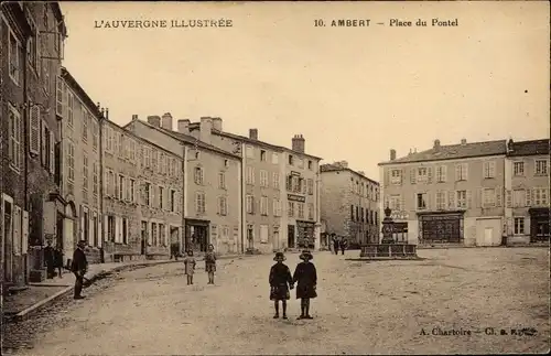 Ak Ambert Puy de Dôme, Place du Pontel