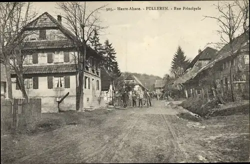 Ak Fulleren Füllern Elsass Haut Rhin, Rue Principale