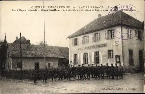 Ak Guevenatten Gevenatten Elsass Haut Rhin, Les Villages reconquis