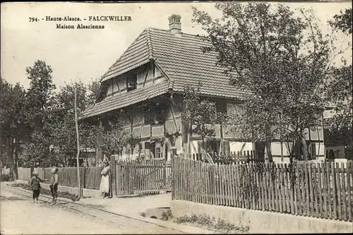 Ak Falckwiller Colmar Haut Rhin, Maison Alsacienne