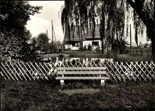 Ak Gehlenbeck Lübbecke in Ostwestfalen, Haus, Teich