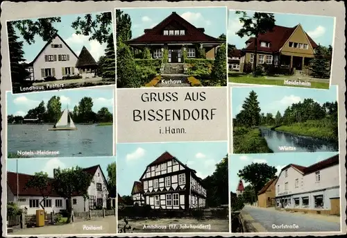 Ak Bissendorf Wedemark in Niedersachsen, Landhaus Peters, Kurhaus, Postamt, Heidenheim, Wietze