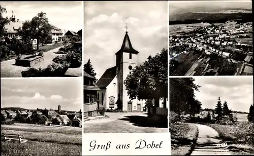 Ak Dobel Baden Württemberg, Kirche, Ortsansichten