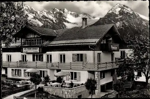 Ak Fischen im Allgäu in Schwaben, Café Pension Bergblick