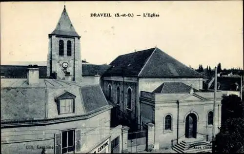 Ak Draveil Essonne, L'Église