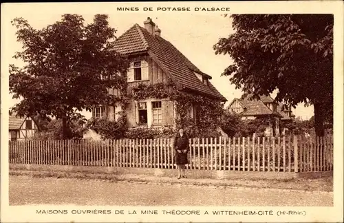 Ak Wittenheim Elsass Haut Rhin, Mines de Potasse d'Alsace, Maisons ouvrières de la Mine Théodore