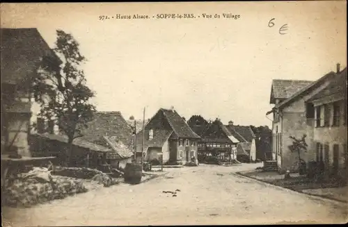 Ak Soppe le Bas Niedersulzbach Elsass Haut Rhin, Vue du Village