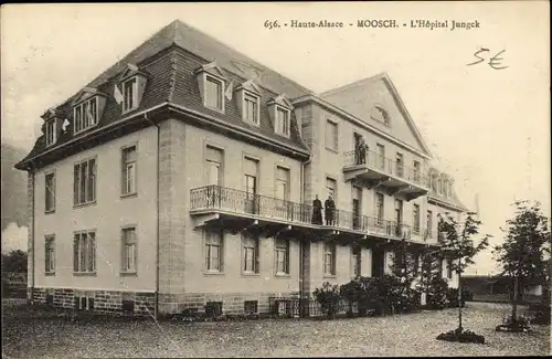 Ak Moosch Elsass Haut Rhin, L'Hôpital Jungck