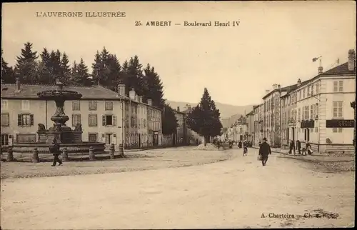 Ak Ambert Puy de Dôme, Boulevard Henri IV