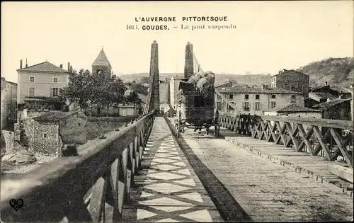 Ak Coudes Puy de Dôme, Le pont suspendu