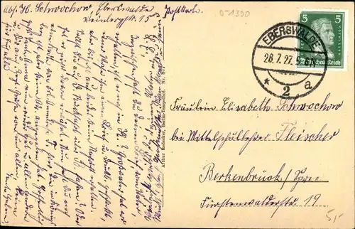 Ak Eberswalde in Brandenburg, Partie am Mühlteich