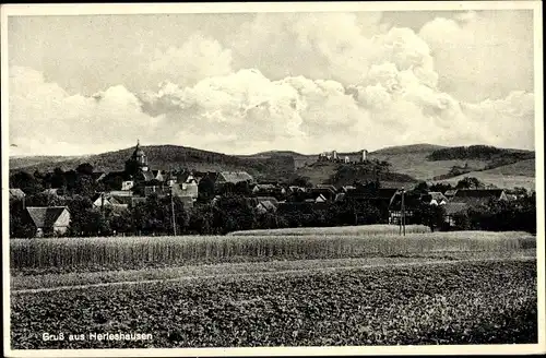 Ak Herleshausen in Hessen, Ortschaft, Felder