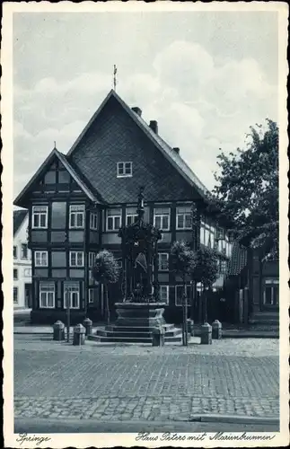 Ak Springe am Deister, Haus Peters mit Marienbrunnen