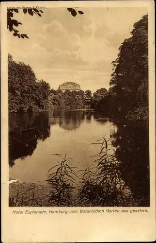 Ak Hamburg St. Pauli, Hotel Esplanade vom Botanischen Garten aus gesehen