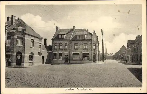 Ak Staden Westflandern, Vredestraat