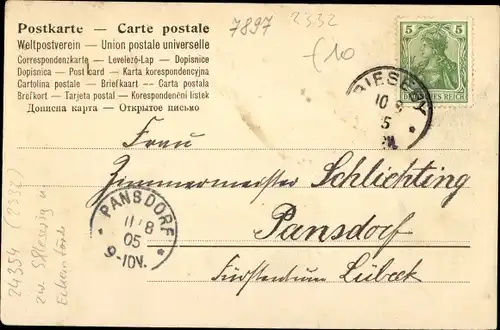 Ak Rieseby in Schleswig Holstein, Post