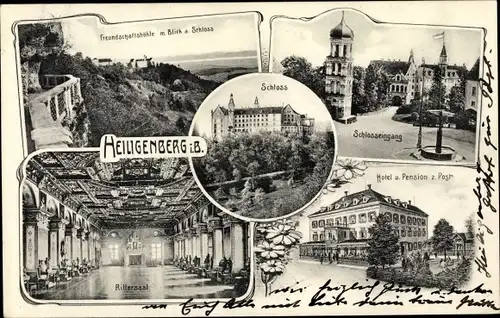 Ak Heiligenberg Baden Württemberg, Schloss, Rittersaal, Freundschaftshöhle, Hotel zur Post