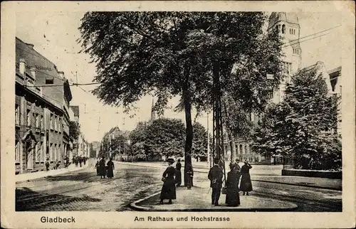 Ak Gladbeck im Ruhrgebiet, Rathaus, Hochstraße