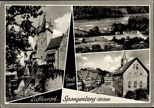 Ak Spangenberg Hessen, Marktplatz, Rathaus, Burg