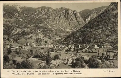 Ak Escaldes Engordany Andorra, Vallée du Madriu, Landschaftspanorama