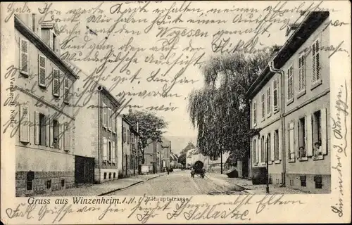 Ak Winzenheim Colmar Haut Rhin, Hauptstraße