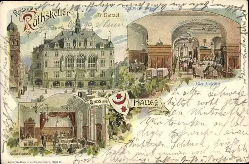Litho Halle an der Saale, Restaurant Ratskeller, Bierlokal