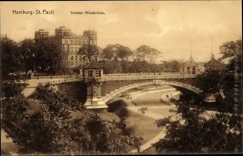 Ak Hamburg Mitte St. Pauli, Kersten Miles Brücke