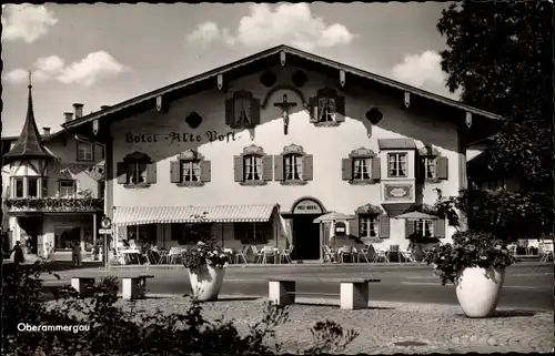 Ak Oberammergau in Oberbayern, Hotel Alte Post
