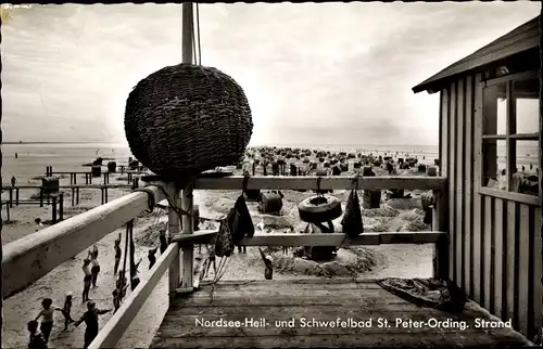 Ak Sankt Peter Ording in Nordfriesland, Strand