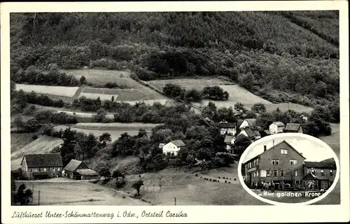 Ak Unter Schönmattenwag Wald Michelbach Hessen, Zur goldnen Krone, Teilansicht